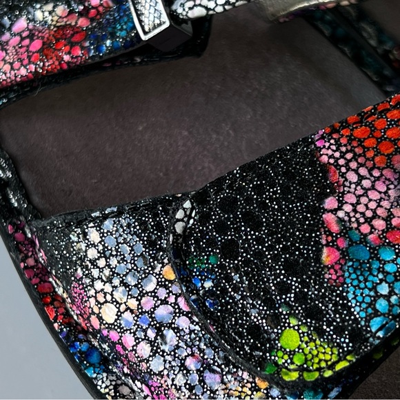 Alegria Karmen Bubblish Two Straps Metallic Rainbow Butterfly Sandals Size 11.5 - Picture 6 of 15